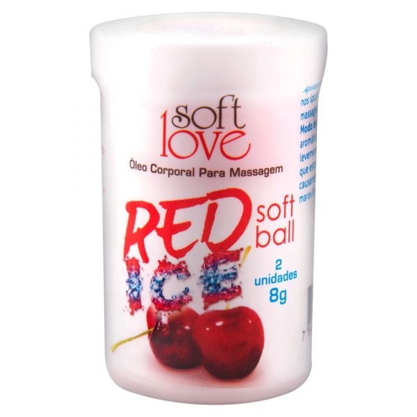SOFT BALL BOLINHA RED ICE 8G 02 UNIDADES SOFT LOVE