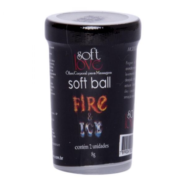 SOFT BALL BOLINHA FIRE & ICE 8G 02 UNIDADES SOFT LOVE