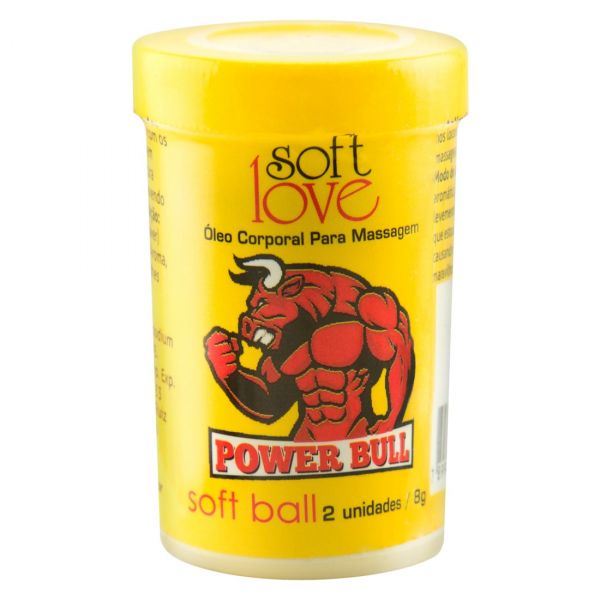 SOFT BALL BOLINHA POWER BULL 8G 02 UNIDADES SOFT LOVE
