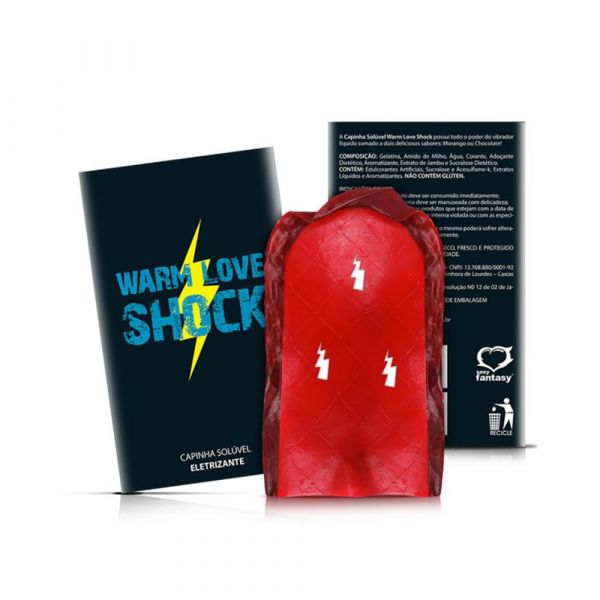 WARM LOVE SHOCK CAPA PENIANA COMESTÍVEL SEXY FANTASY