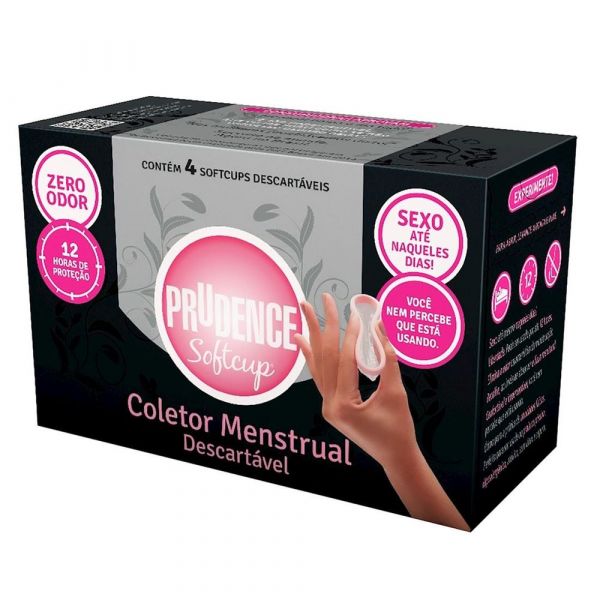 COLETOR MENSTRUAL SOFTCUP 04 UNIDADES PRUDENCE