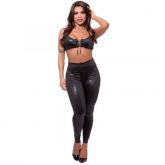 CONJUNTO TOP ILHÓS COM CALÇA LEGGING DOMINATRIXXX