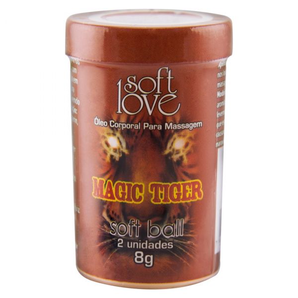 SOFT BALL BOLINHA MAGIC TIGER 8G 02 UNIDADES SOFT LOVE