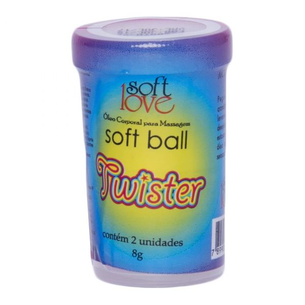 SOFT BALL BOLINHA TWISTER 8G 02 UNIDADES SOFT LOVE