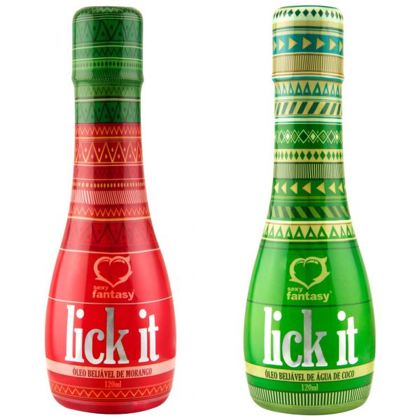 ÓLEO DE MASSAGEM BEIJÁVEL LICK IT 120ML SEXY FANTASY