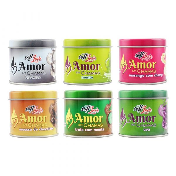 VELA AMOR EM CHAMAS BEIJÁVEL 50G SOFT LOVE